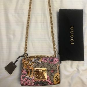 Gucci Supreme Bengal Tiger Padlock Crossbody Bag